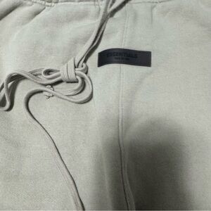 ESSENTIALS Sage Green Fleece Sweatpants with Drawstring